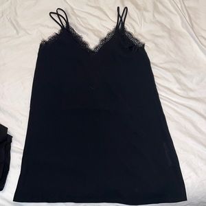 Zara black lace top tank dress